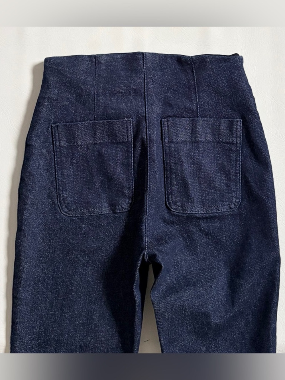 SPANX Jeans Denim Demi Boot Cut Raw Indigo 30” size Small Petite - Picture 6 of 14